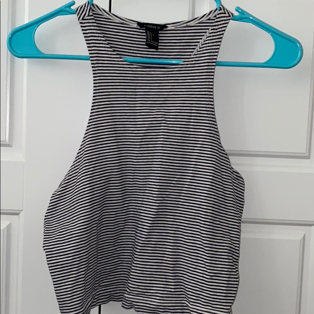 Black and White Stripped Tank Top